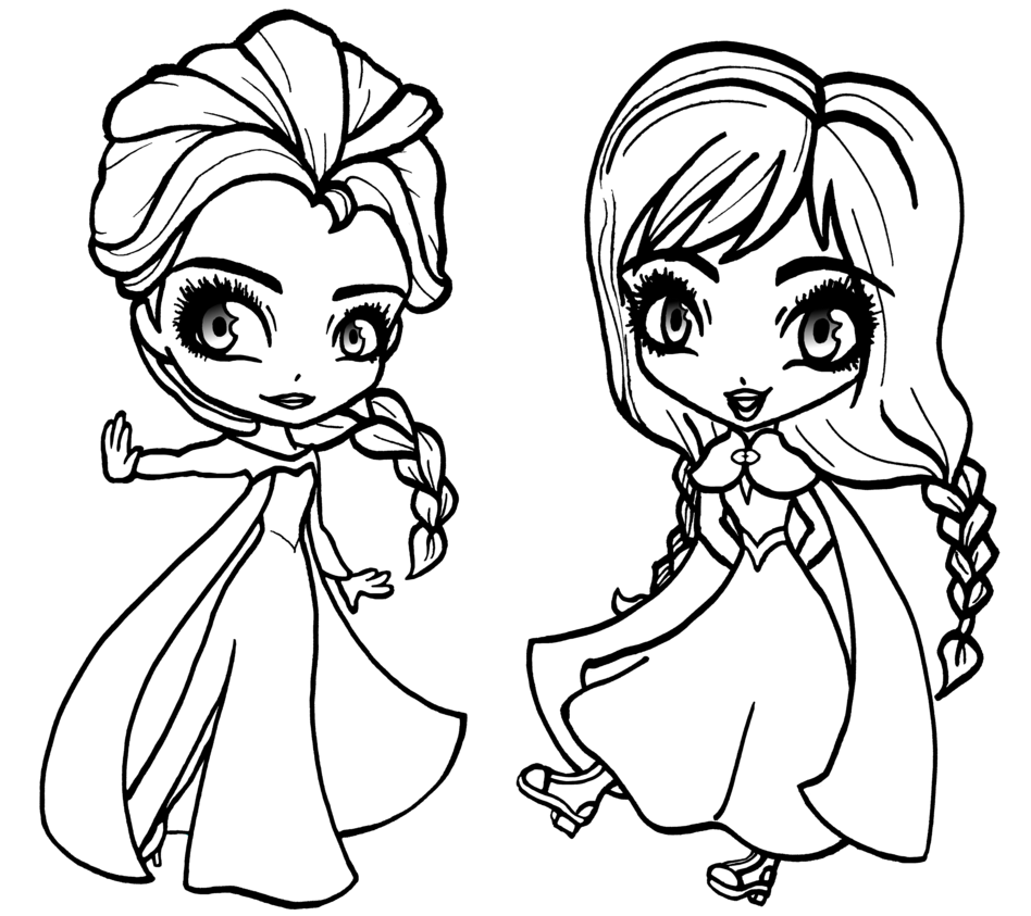 Frozen Elsa Coloring Pages Chibi 948x843 Frozen Elsa Coloring Pages Chibi