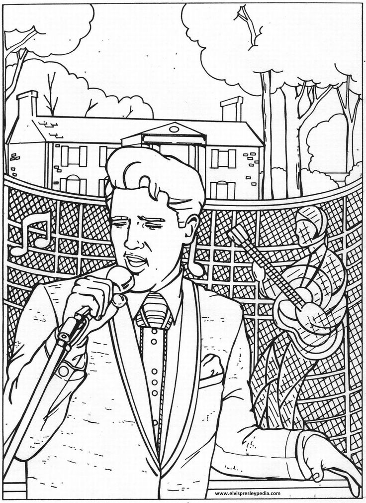 Elvis Coloring Pages