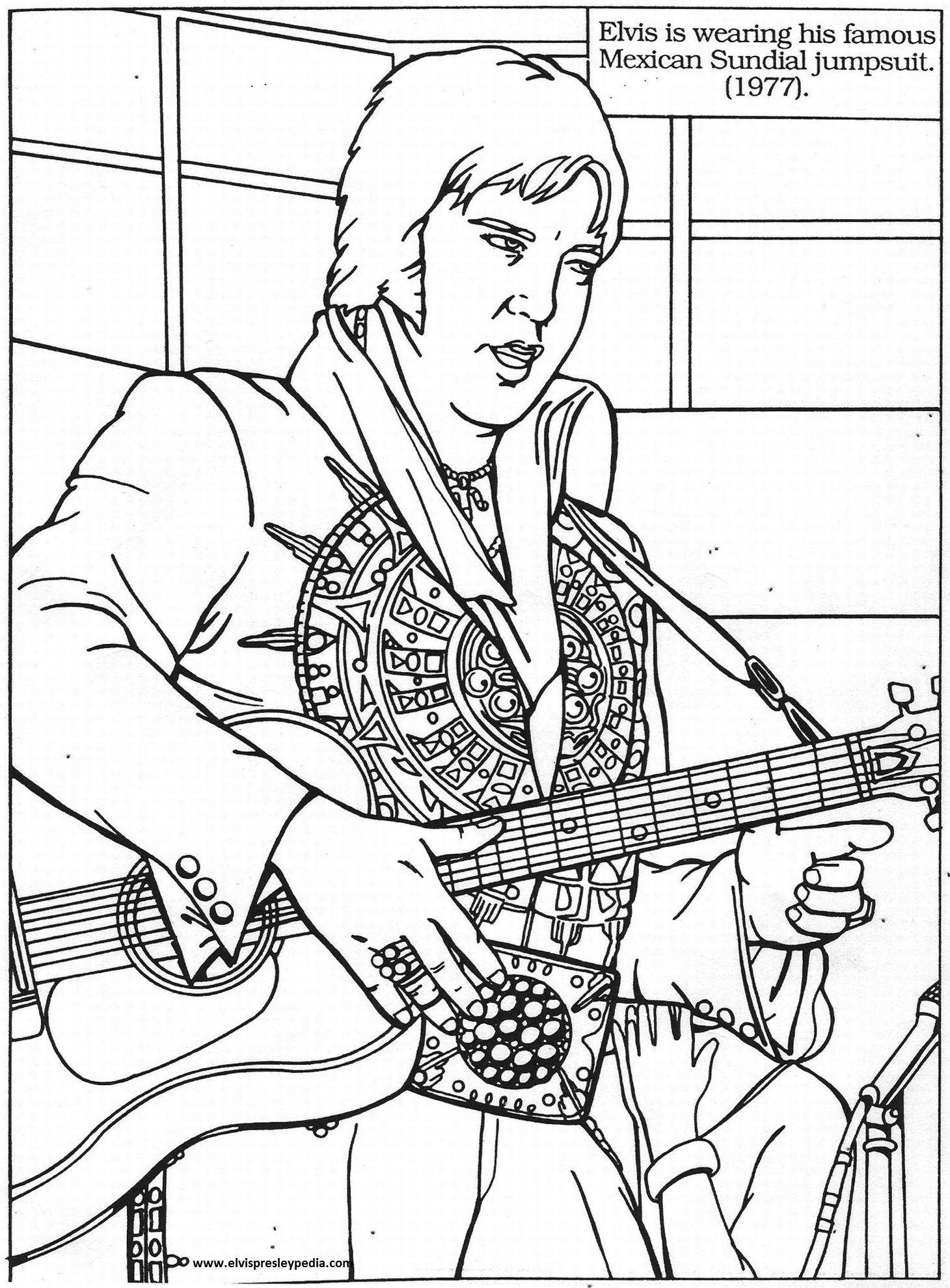 1460x1980 Innovative Coloring Pages Of Elvis Presley Page Free Printable New