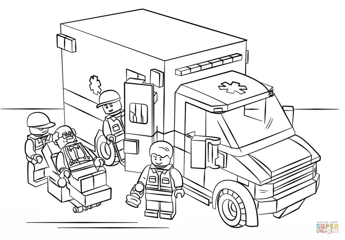 1186x824 Emergency Vehicle Coloring Page In Ambulance Colouring