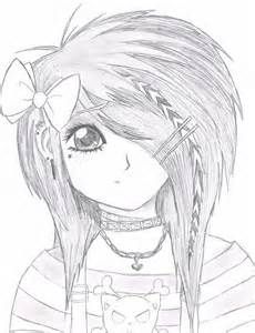230x300 Anime Girl Neko Coloring Pages Emo Anime Girl By Starfirer Art
