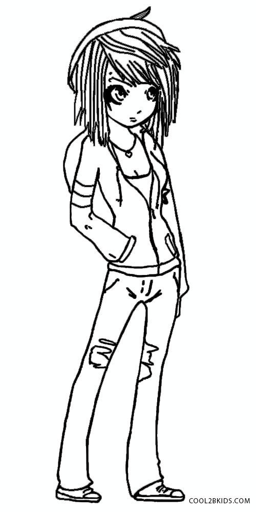 Emo Coloring Pages
