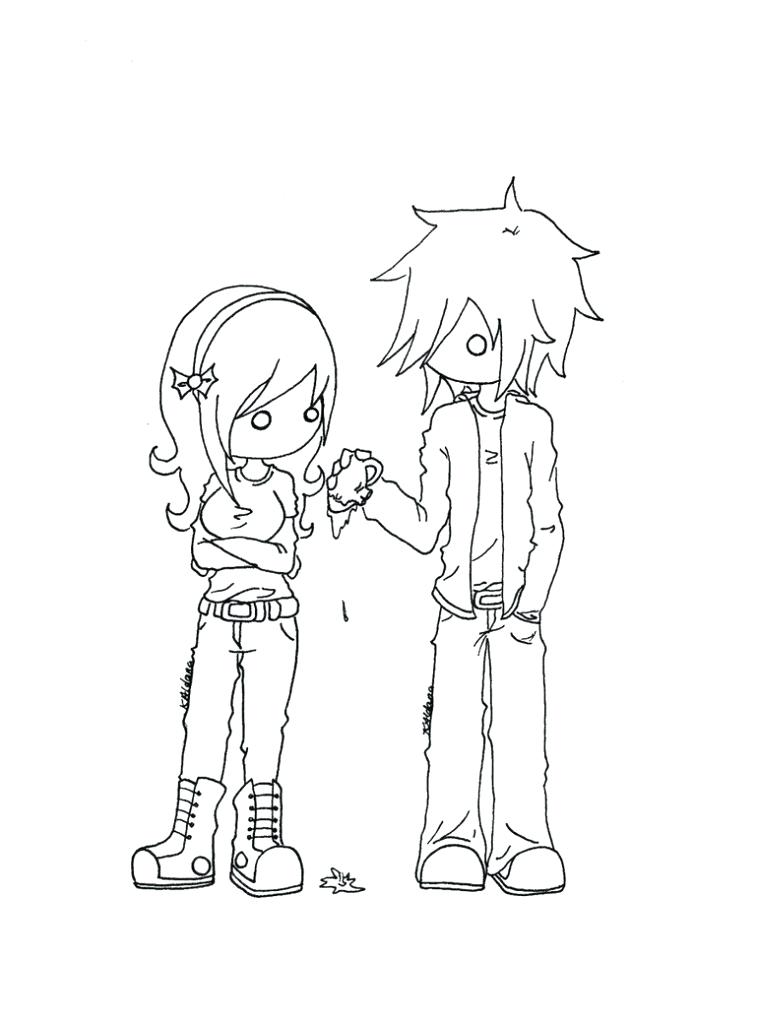 757x1024 Emo Coloring Pages Emo Coloring Pages Awesome Emo Couple Coloring