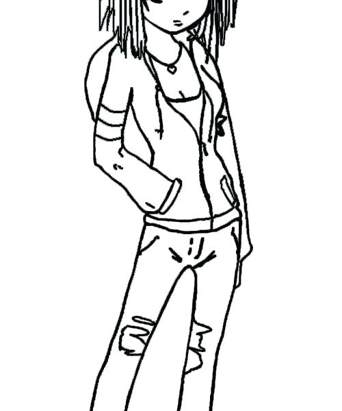 500x600 Emo Girl Coloring Pages Trend Emo Coloring Pages To Print Girl