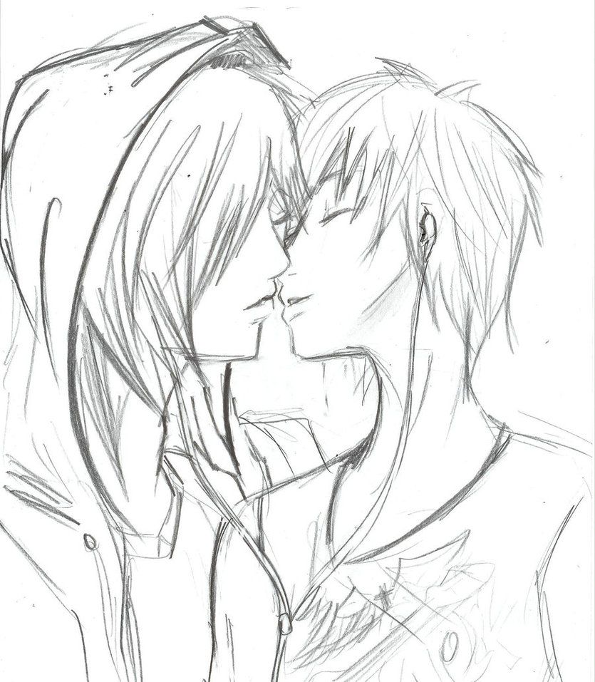 835x957 Emo Anime Art Sketches Cute Emo Couple By Kirakyuuketsuki Art