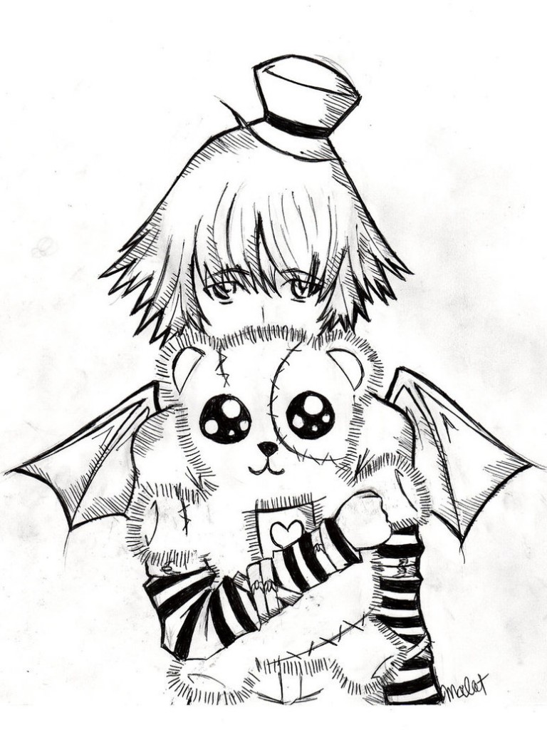 Anime Emo Girl Coloring Pages Color Bros 768x1024 Anime Emo Girl Coloring Pages Color Bros