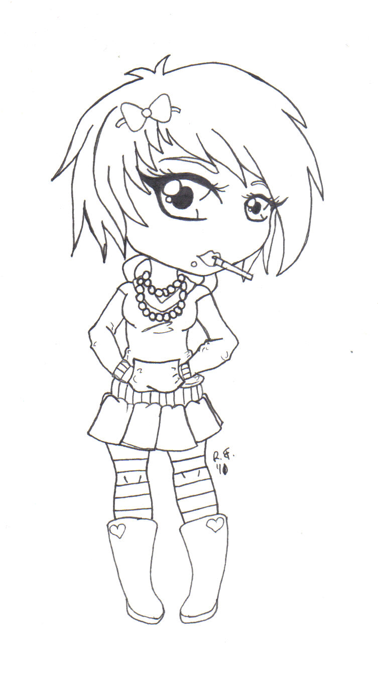 Anime Girl Coloring Pages Emo 753x1341 Anime Girl Coloring Pages Emo