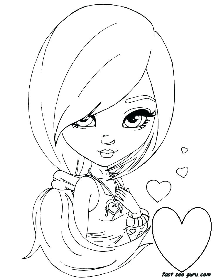 Coloring Pages For Girls To Print Barbie Girl Coloring Pages Emo 736x951 Coloring Pages For Girls To Print Barbie Girl Coloring Pages Emo