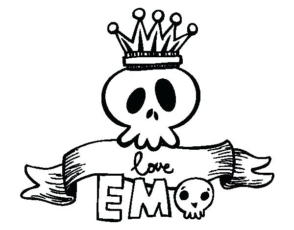 600x470 Emo Coloring Pages Emo Coloring Pages Emo Love Coloring Pages
