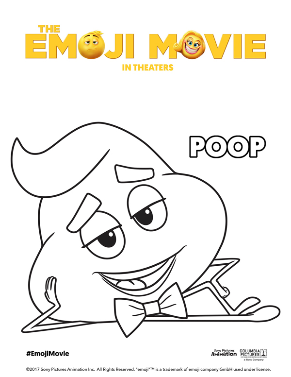 Printable Emoji Movie Coloring Pages 600x776 Printable Emoji Movie Coloring Pages