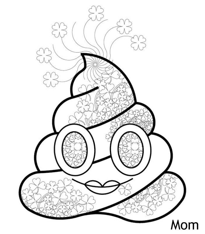 Printable Poop Emoji Coloring 046 4, St Patrick's Day Coloring 703x802 Printable Poop Emoji Coloring 046 4, St Patrick's Day Coloring