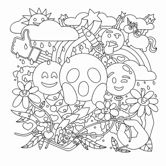 530x530 Printable Emoji Coloring Pages Gallery Emoji Coloring Pages