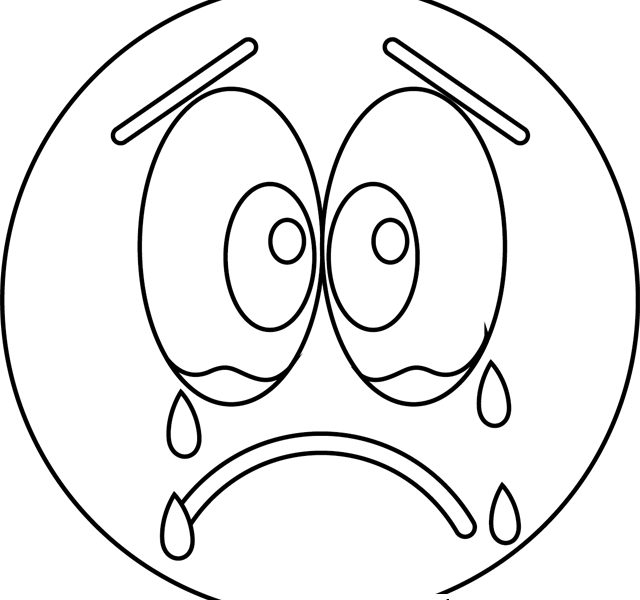 640x600 Sad Coloring Pages Sad Cry Emoji Coloring Pages Printable