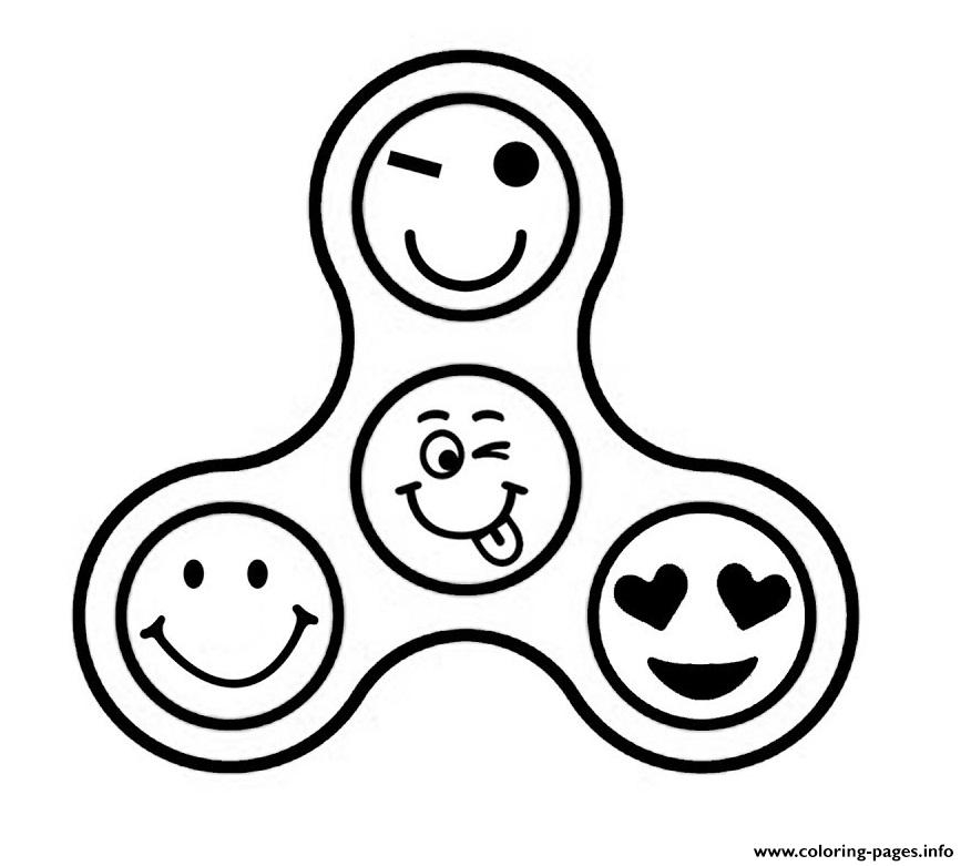 876x781 Fidget Spinner Coloring Pages Emoji Fidget Spinner Emoticon