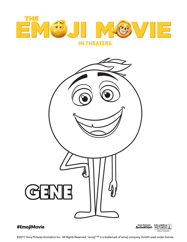 Printable Emoji Movie Coloring Pages 600x776 Printable Emoji Movie Coloring Pages