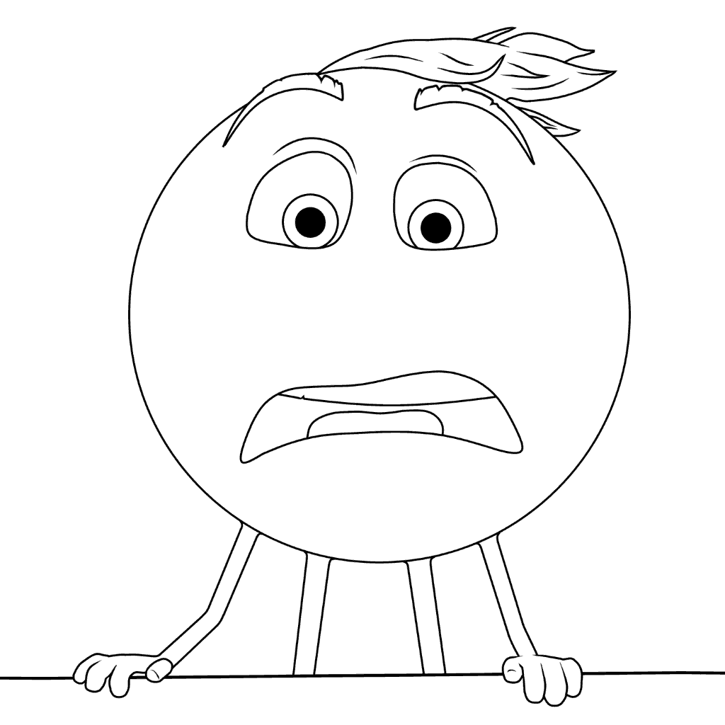 The Emoji Movie Coloring Pages Gene Confused 1024x1024 The Emoji Movie Coloring Pages Gene Confused