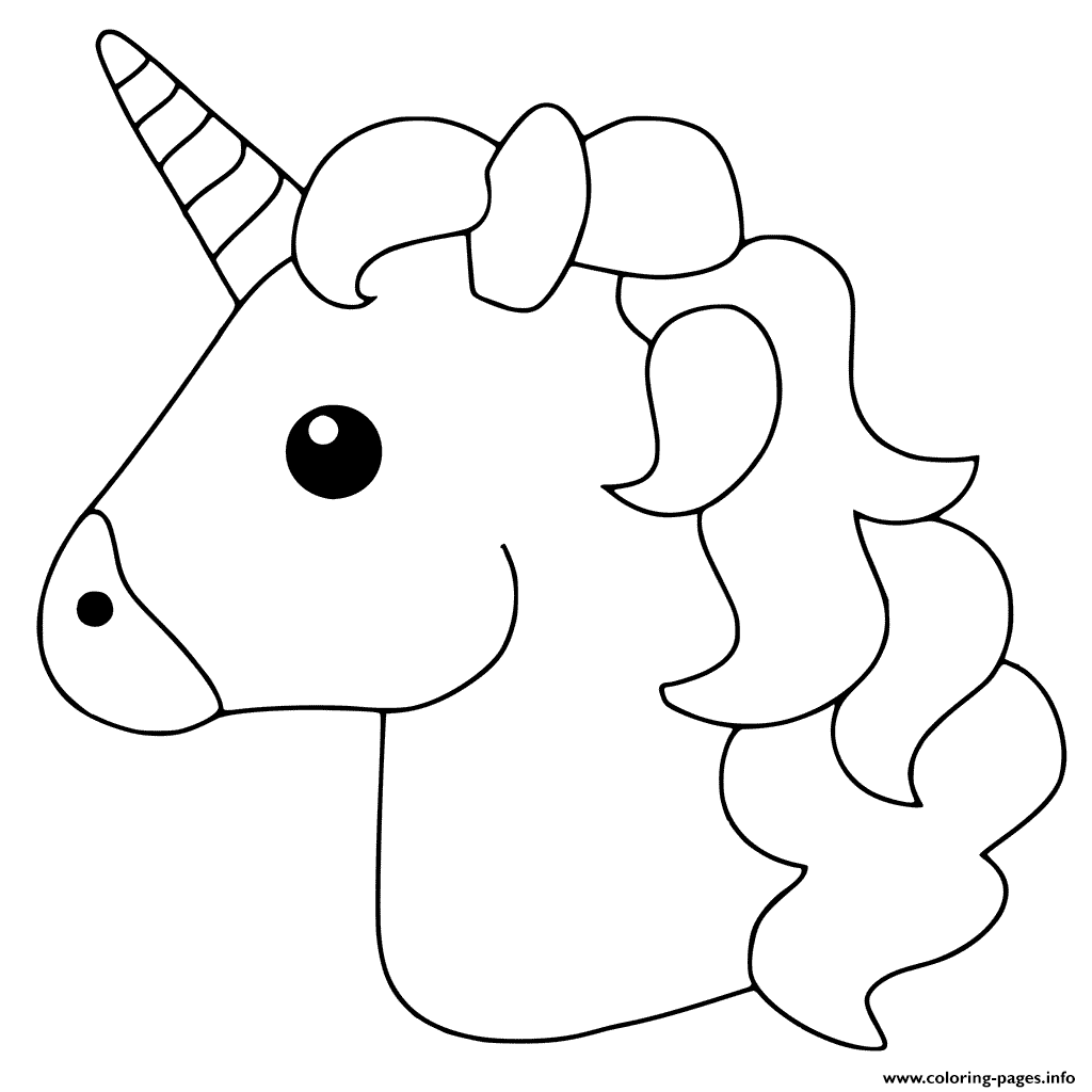 Unicorn Emoji Coloring Pages Printable 1024x1024 Unicorn Emoji Coloring Pages Printable