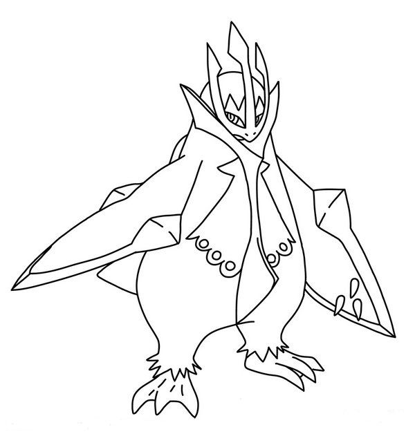 Line Art Drawing Of Empoleon By Kyouyoshino 600x631 Line Art Drawing Of Empoleon By Kyouyoshino