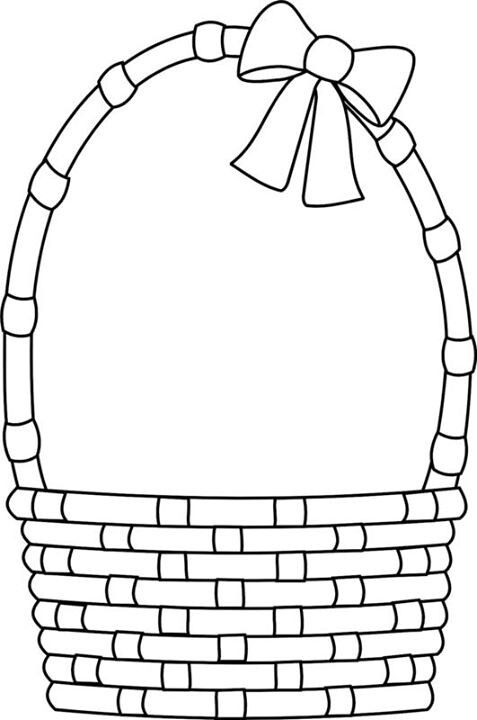 Empty Easter Basket Coloring Page