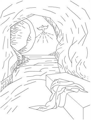 The Empty Tomb In Jesus Resurrection Coloring Page 300x393.jpg 300x393 The Empty Tomb In Jesus Resurrection Coloring Page 300x393.jpg
