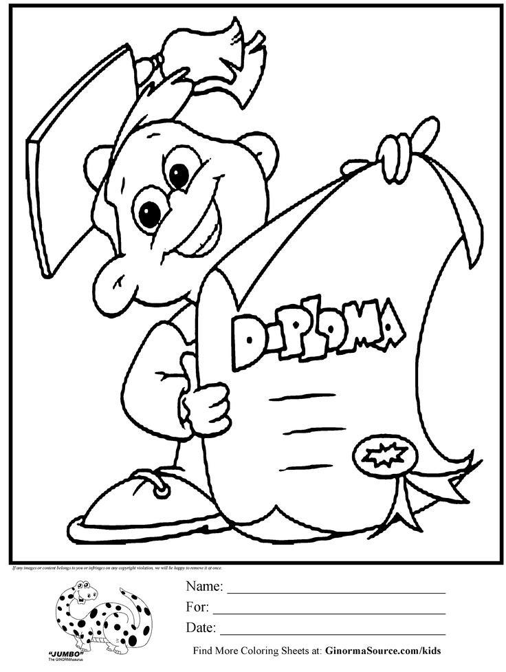 Graduation Coloring Pages 736x977 Graduation Coloring Pages