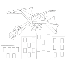Ender Dragon Coloring Page