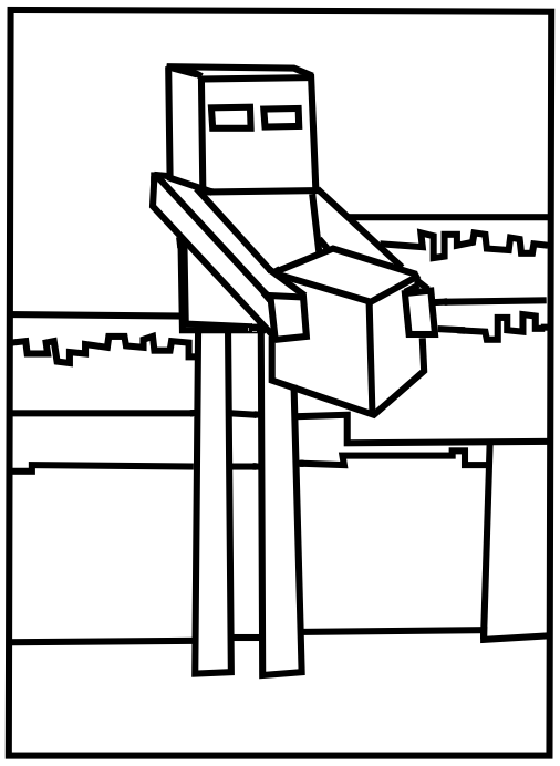 506x692 Printable Minecraft Enderman Coloring Pages. Misc.