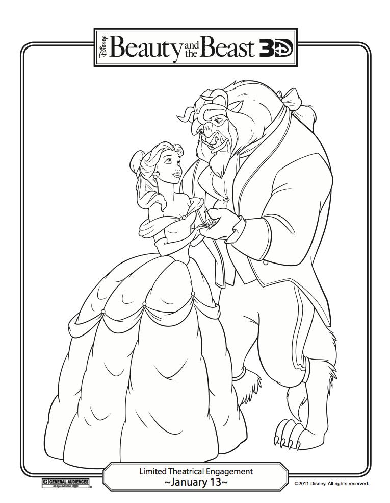 765x985 Fun Stuff Disney's Beauty And The Beast Coloring Pages! Carrie