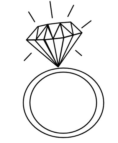 Engagement Ring Coloring Pages