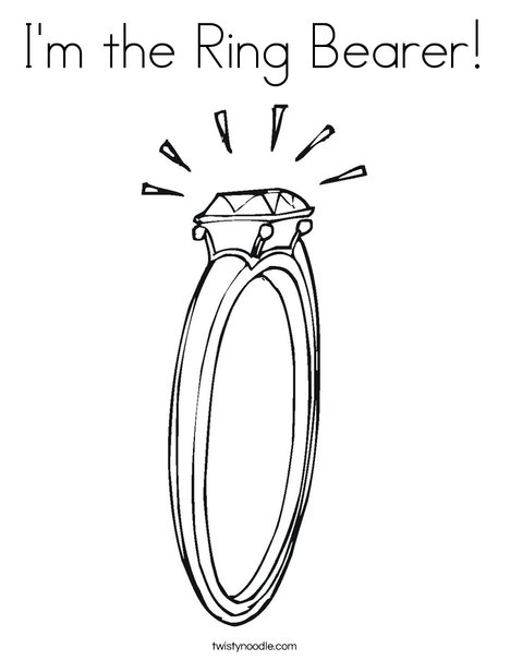 468x605 I'M The Ring Bearer Coloring Page