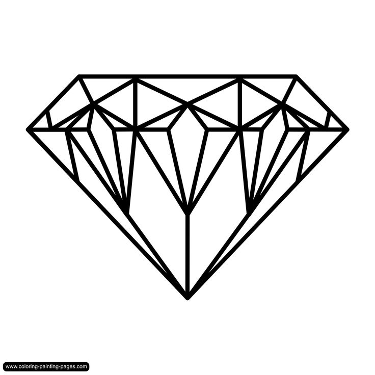 736x736 Diamond Coloring Page