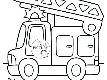 Fire Engine Coloring Page 440x330 Fire Engine Coloring Page