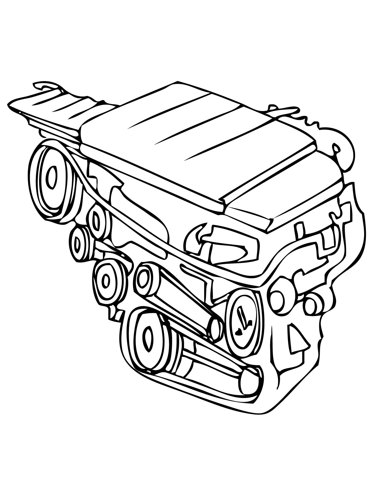 Engine Coloring Page 1275x1650 Engine Coloring Page