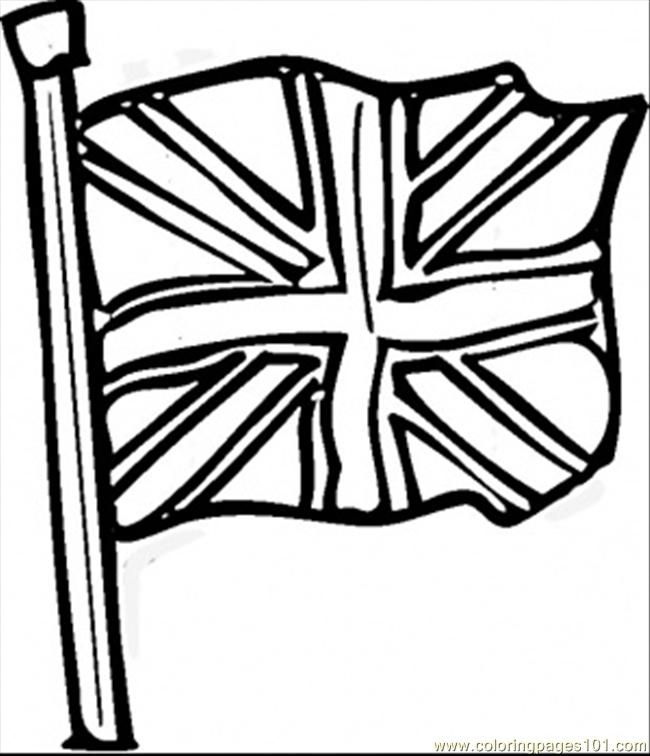 England Flag Coloring Page