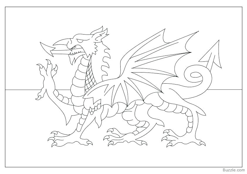 842x595 Flag Of To Color Welsh Flag Colouring Page Flag Colors Free