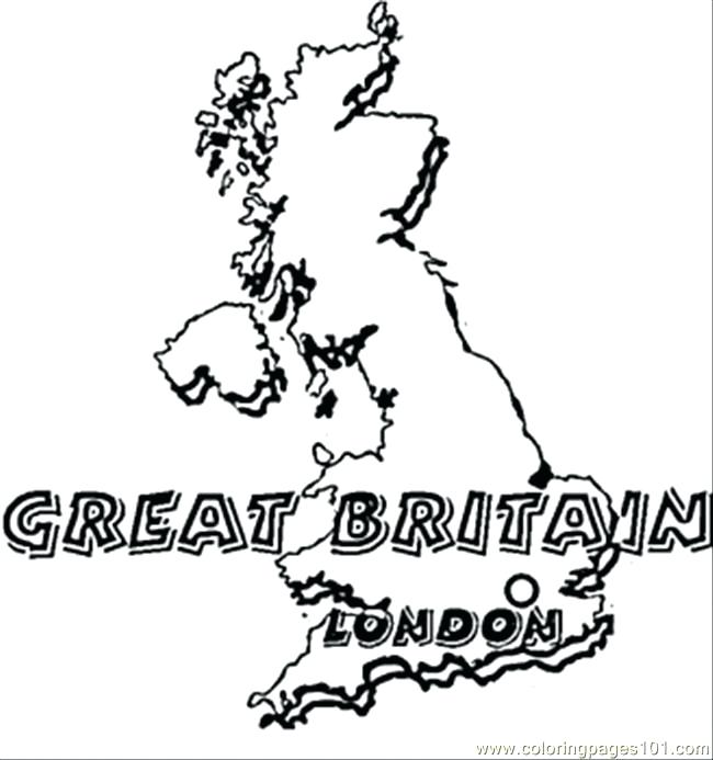650x693 England Flag Coloring Page