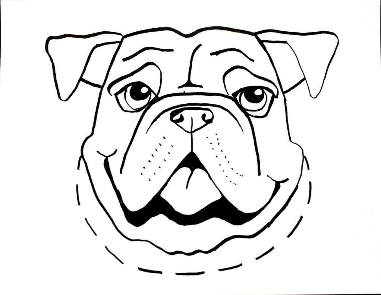 The Images Collection Of Dog Drawing For Kids A Mastiff 1264x979 The Images Collection Of Dog Drawing For Kids A Mastiff
