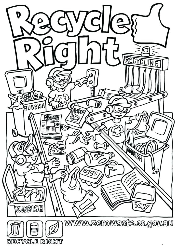 725x1006 Recycling Coloring Pages To Encourage Love For The Environment