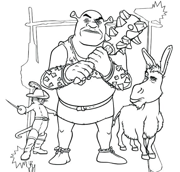 580x554 Shrek Coloring Pages Epic Coloring Page New Pages Forever After