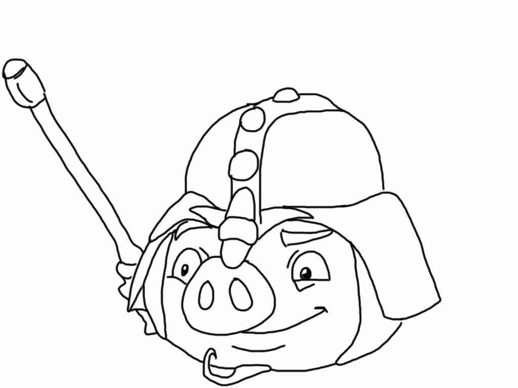 1024x768 Angry Birds Epic Coloring Page Knight Pig My Free Outstanding
