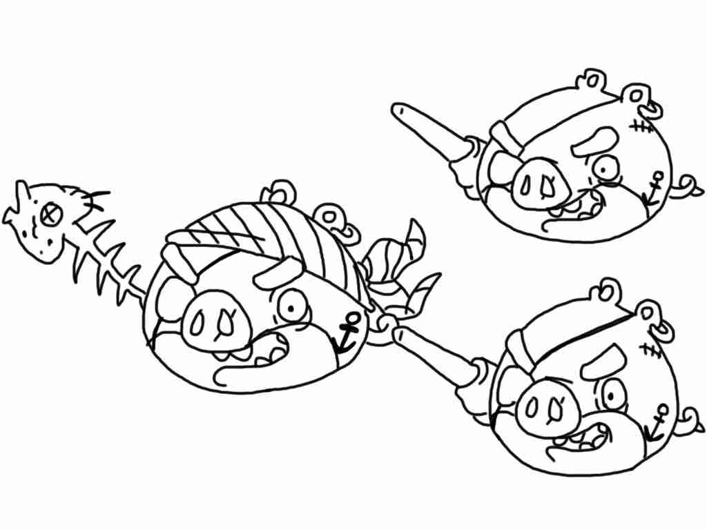 1024x768 Angry Birds Epic Coloring Page Pirate Pigs My Free For Alluring