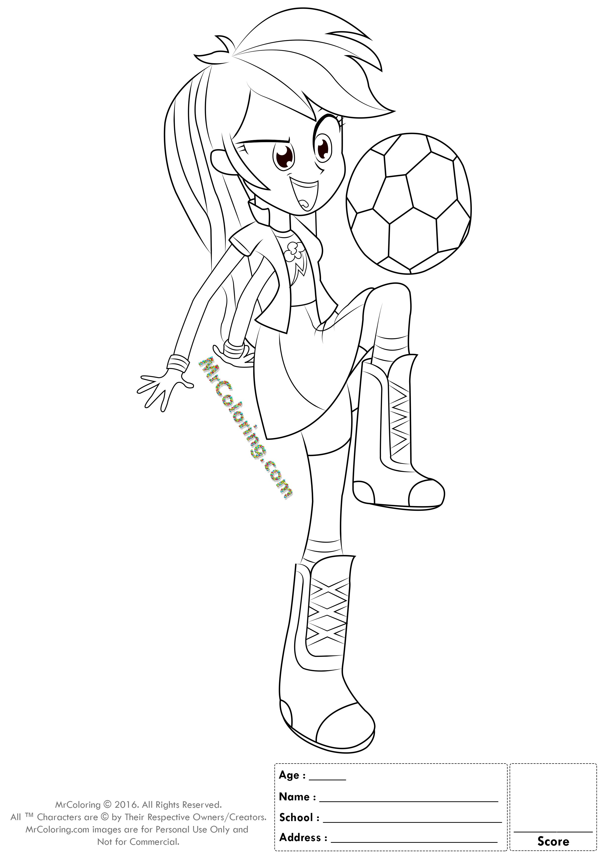 2480x3508 My Little Pony Coloring Pages Rainbow Dash Equestria Girls