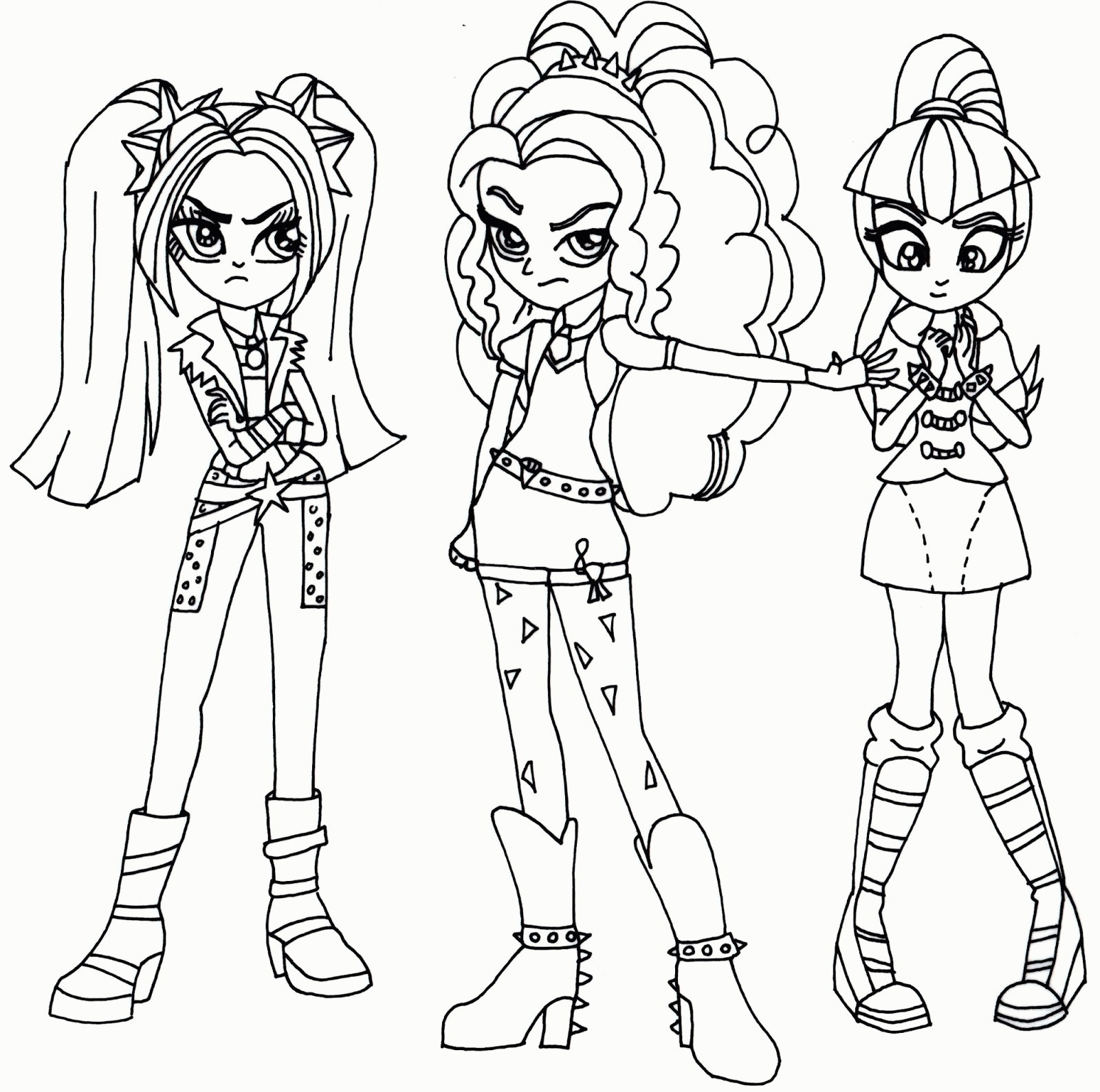 1600x1589 My Little Pony Dazzlings Coloring Pages Fresh My Little Pony