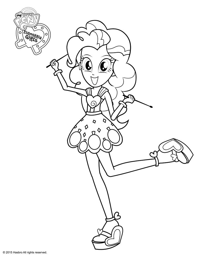 820x1060 Equestria Girls Coloring Pages Pinkie Pie Coloringstar Remarkable