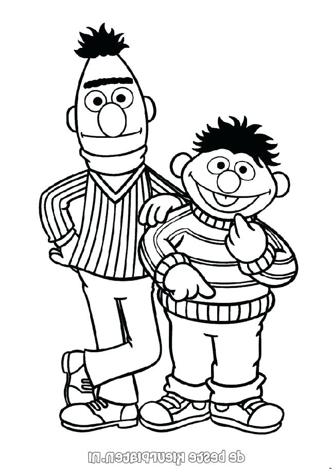 Ernie And Bert Coloring Pages at GetColorings.com | Free printable ...