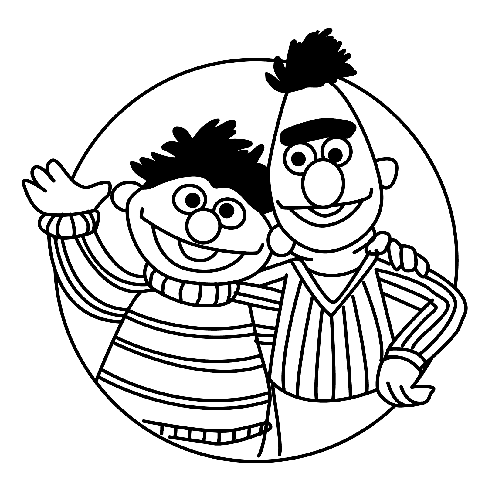 Ernie And Bert Coloring Pages at GetColorings.com | Free printable ...