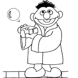 Ernie Coloring Pages