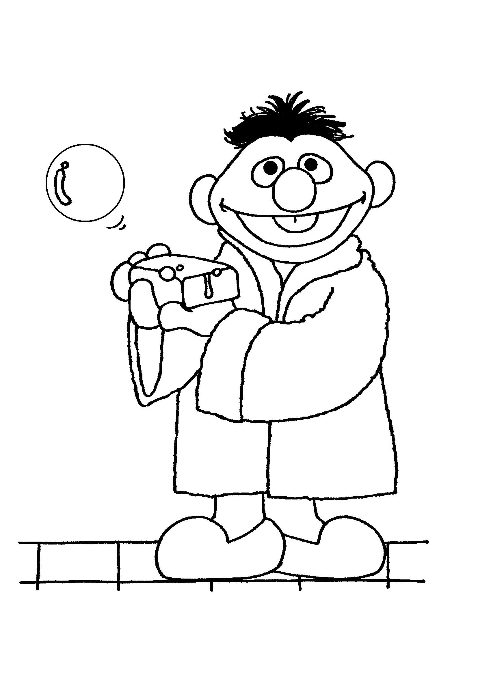 Bath Time Ernie (Coloring Pages) Coloring Pages 1700x2338 Bath Time Ernie (Coloring Pages) Coloring Pages