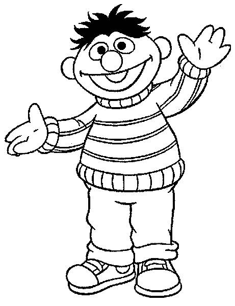 Sesame Street Bert And Ernie Coloring Pages 461x600 Sesame Street Bert And Ernie Coloring Pages