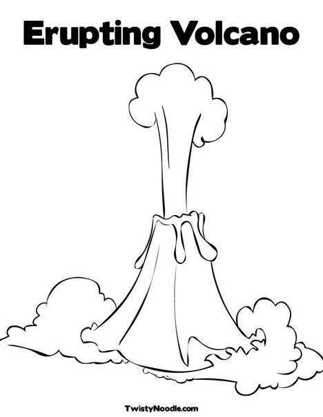 Erupting Volcano Coloring Page Science Volcano 468x605 Erupting Volcano Coloring Page Science Volcano